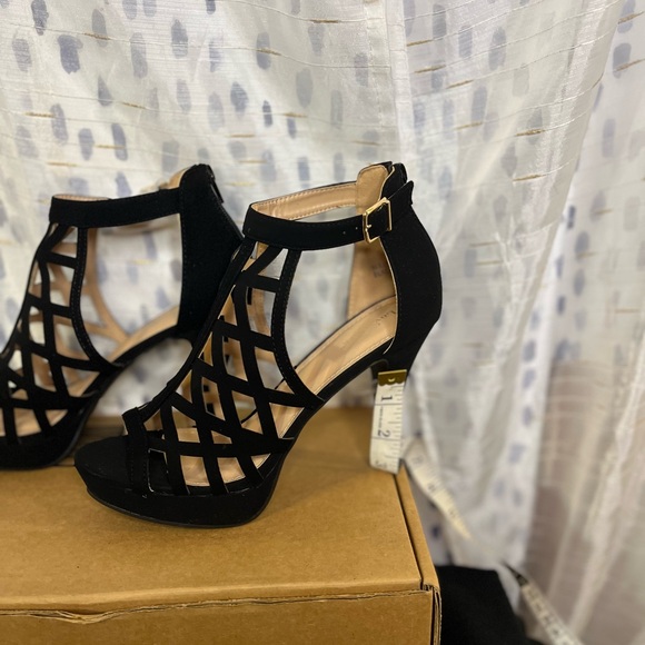 Black womens  high heels 10 - Picture 6 of 8